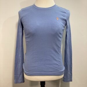 Ralph Lauren Sport Men’s Light Blue Long Sleeve Crewneck Cotton T-Shirt Size M